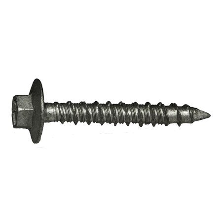 Midwest Fastener Tapcon Masonry Screw, 1/4" Dia., Hex, 1 3/4 in L, Steel Silver Ruspert, 100 PK 51785